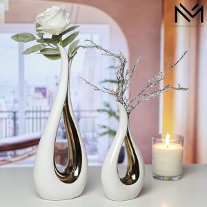 White Ceramic Decorative Vases - Image 4
