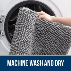 OLANLY Bathroom Rugs 30x20, Extra Soft Absorbent Chenille Bath Rugs - Image 4