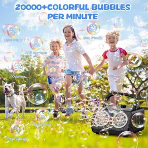 SHCKE Automatic Bubble Machine Upgrade Bubble Blower with 2 Fans - Image 5