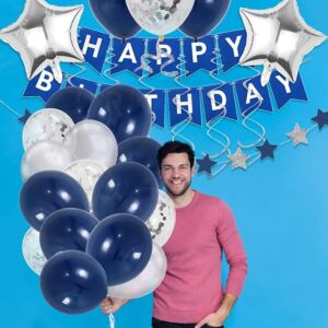 Blue Birthday Party Decorations, Birthday Decorations for Men Women Boys Grils - Image 7