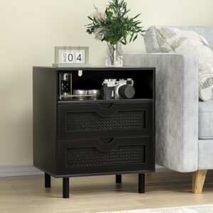 Giluta Rattan Nightstand with 2 Drawers - Image 7