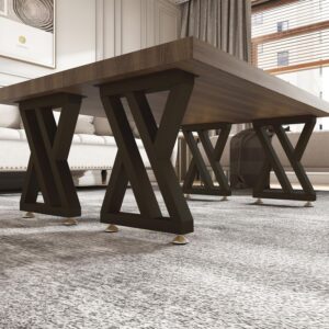 Industrial 16" Coffee Table Legs, Metal Desk Legs Black Industrial Modern Bench Chair Base - Image 7