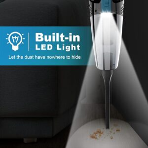Cordless Car Vacuum Lightweight High Power Handheld Vacuum Cleaner with LED Light - Image 4